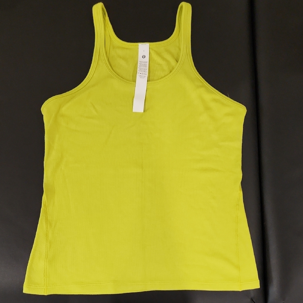 Vibrant Yellow Fitted Tank Top
